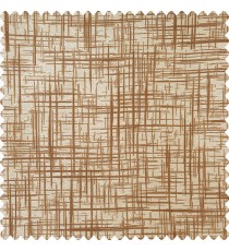 Dark brown and beige color texture finished vertical and horizontal lines with thick background polyester main curtain